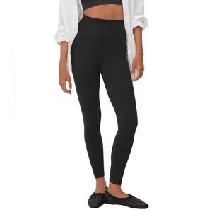 NEW EVERLANE The Seamless‎ Legging Black Ribbed High Rise 25" Inseam Size M/L